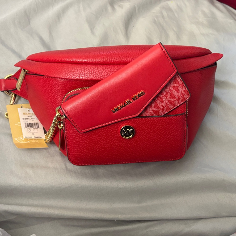 Michael Kors Maisie Bright Red Waistpack